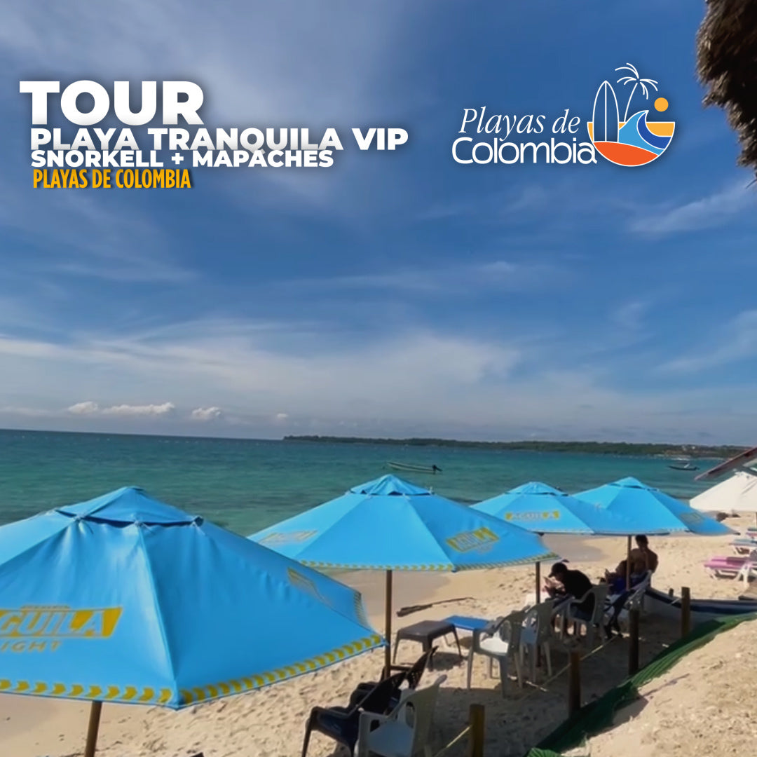📍TOUR PLAYA TRANQUILA VIP CARTAGENA+MAPACHES+ SNORKELING +ALMUERZO+ CÓCTEL+ CAFÉ+ TRASLADOS