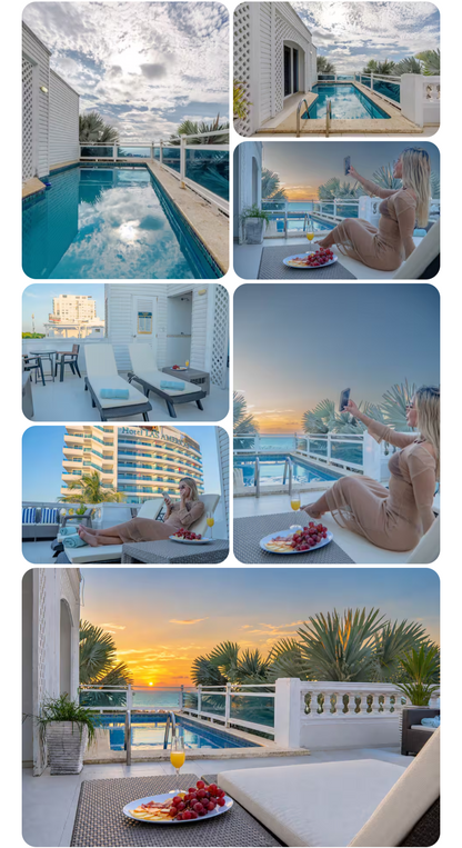 CASA VACACIONAL DE LUJO EN  CARTAGENA • PISCINA PRIVADA, JACUZZI Y VISTA AL MAR
