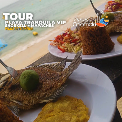 📍TOUR PLAYA TRANQUILA VIP CARTAGENA+MAPACHES+ SNORKELING +ALMUERZO+ CÓCTEL+ CAFÉ+ TRASLADOS