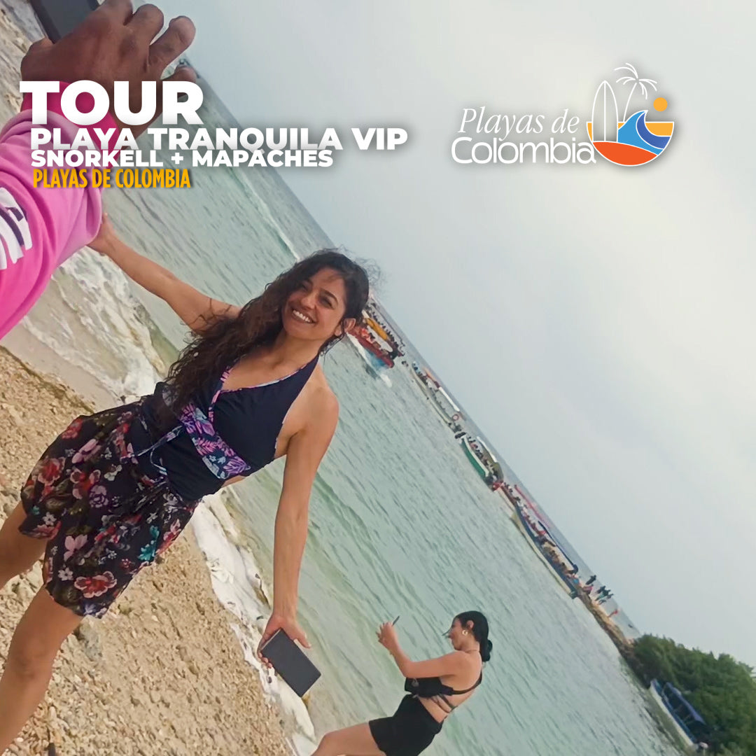 📍TOUR PLAYA TRANQUILA VIP CARTAGENA+MAPACHES+ SNORKELING +ALMUERZO+ CÓCTEL+ CAFÉ+ TRASLADOS