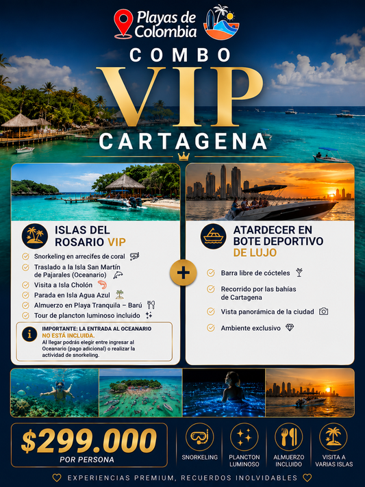 COMBO VIP CARTAGENA • DOS TOURS 🇨🇴
