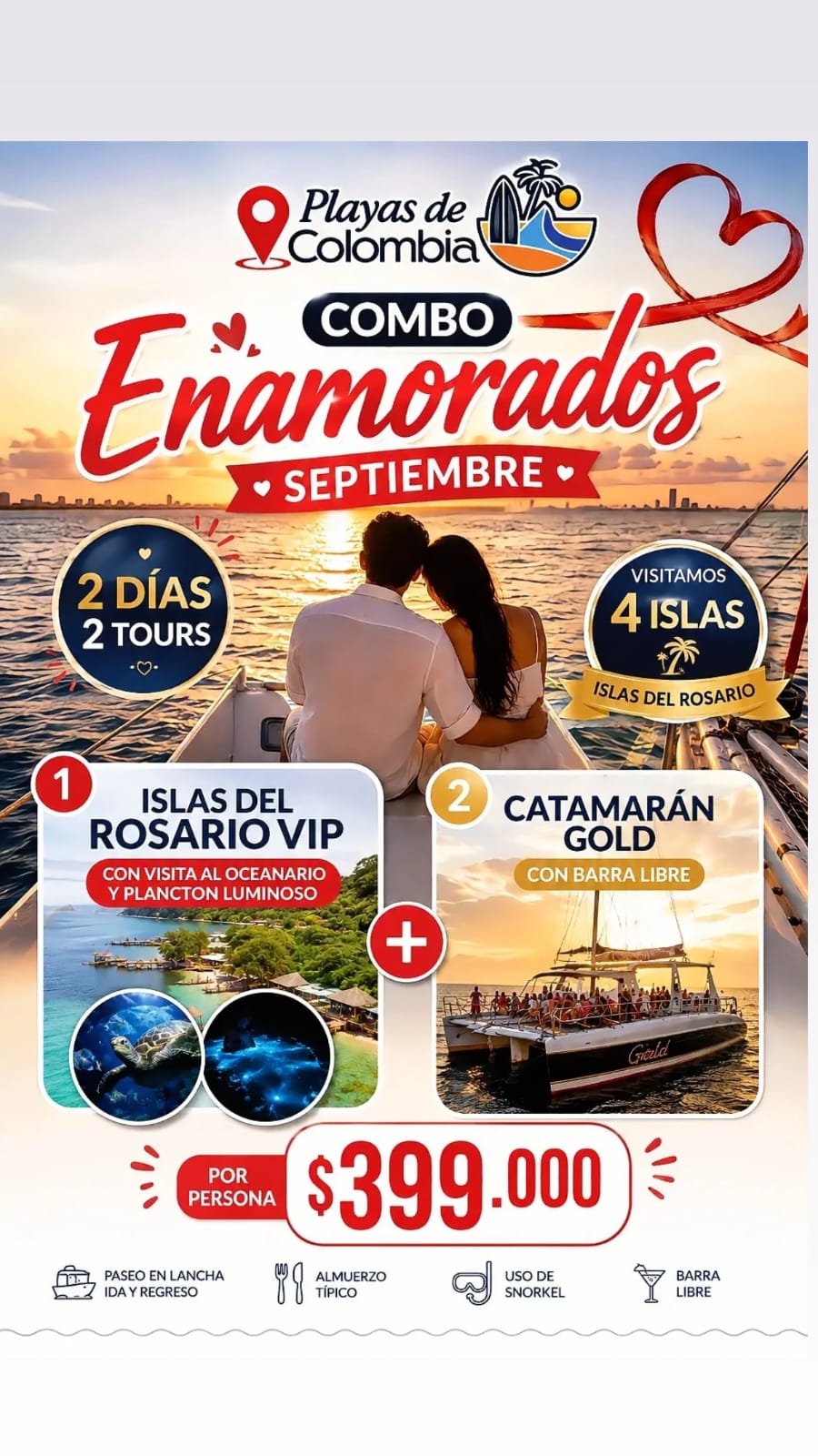 COMBO SEPTIEMBRE GOLD CARTAGENA DESCUENTO 🇨🇴