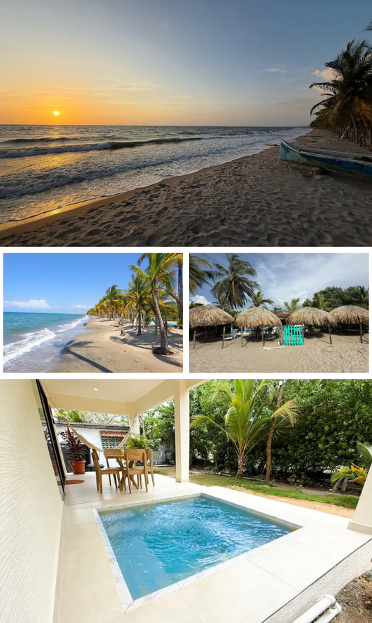CABAÑA EN TOLÚ PARA 8 PERSONAS CON JACUZZI Y SALIDA AL MAR 🇨🇴
